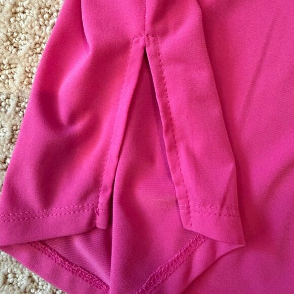 Michael Kors Women’s XL Magenta Pink Zip Front Blouse Roll Tab Sleeves - Picture 9 of 13